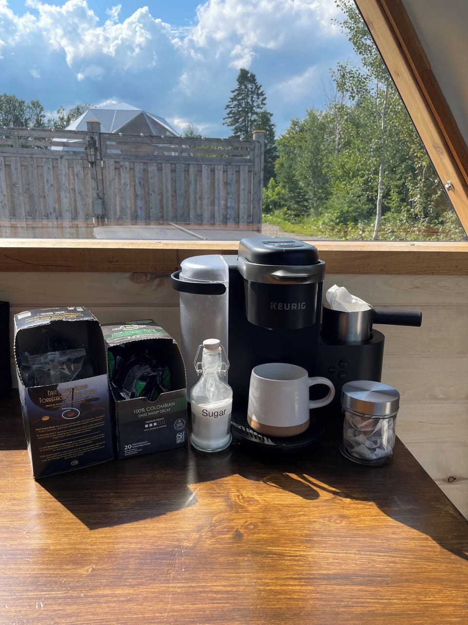 Bring milk please, coffee is ready