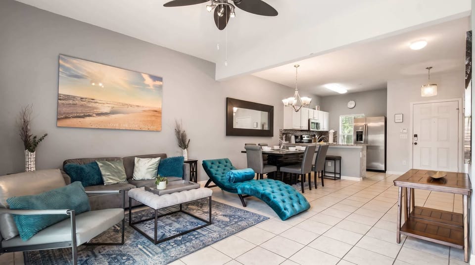 Open-concept living and dining area with stylish, modern design!