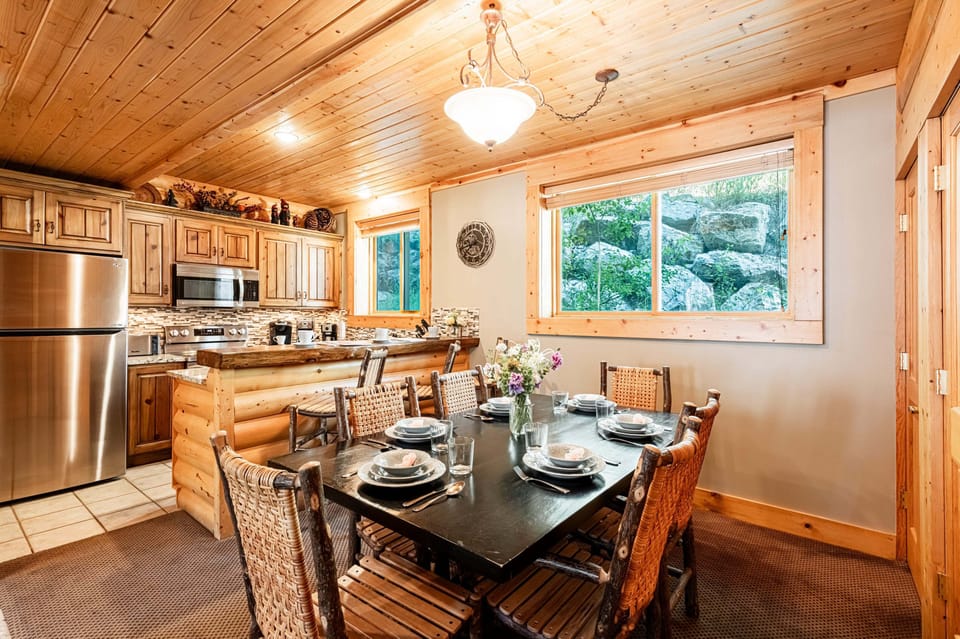 Wood dining table