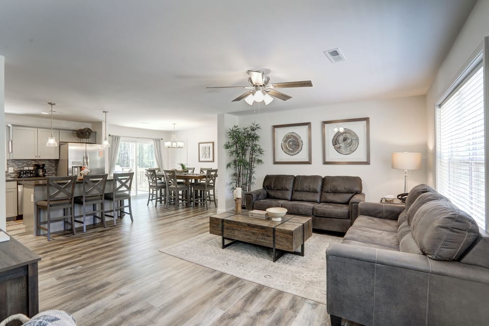 Embrace modern elegance in our stylish living room, the heart of this cozy home.