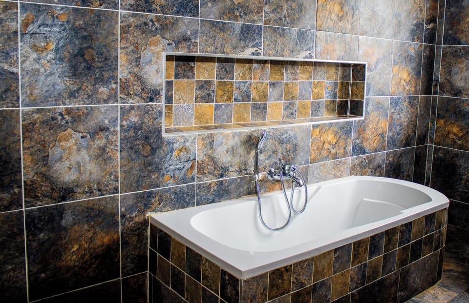 Shower, towels, soap, shampoo
