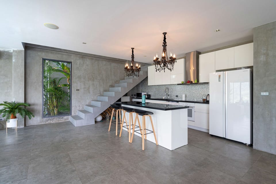 Design Villa, 3 Bedrooms, Hill View | Private kitchen | Fridge, microwave, oven, stovetop