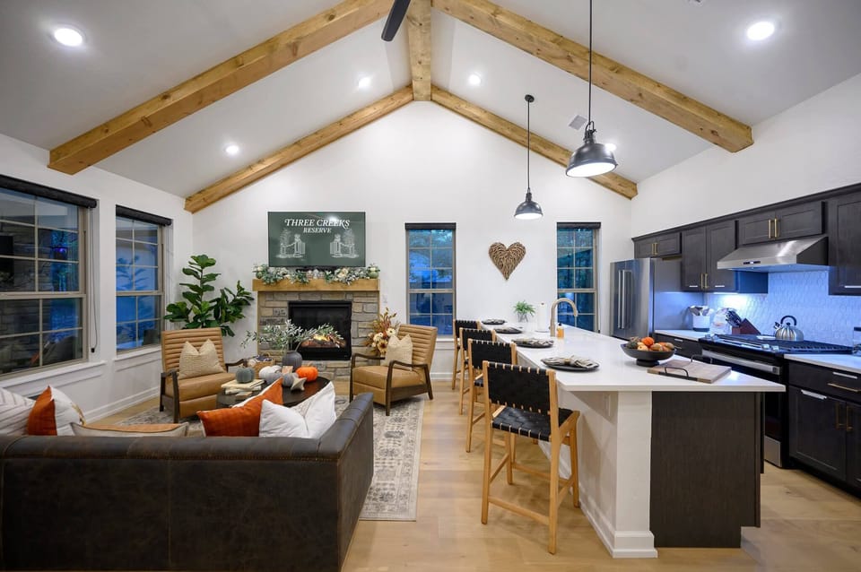 Living area and Kitchen