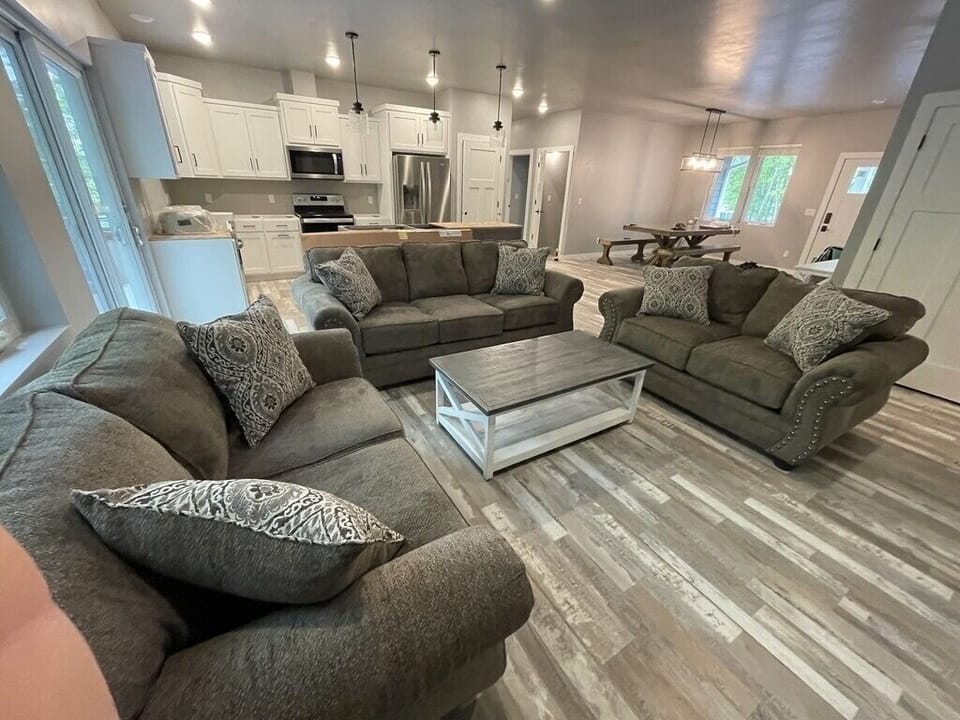 House 1 - living room and kitchen
