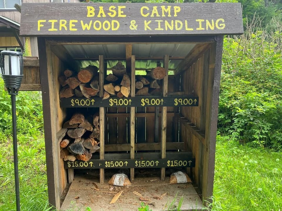 Firewood available for purchase.