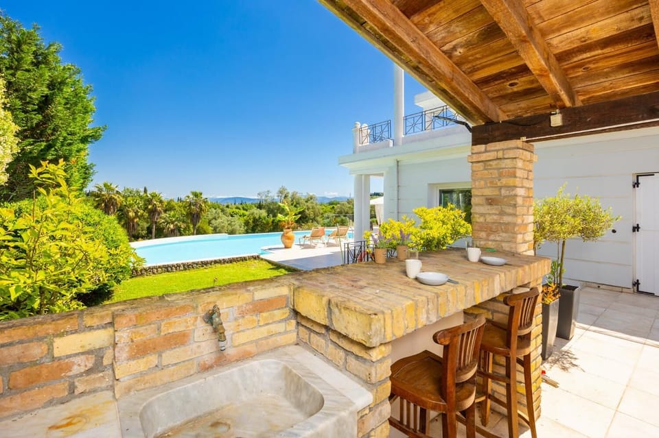 Private pool, terrace, and garden