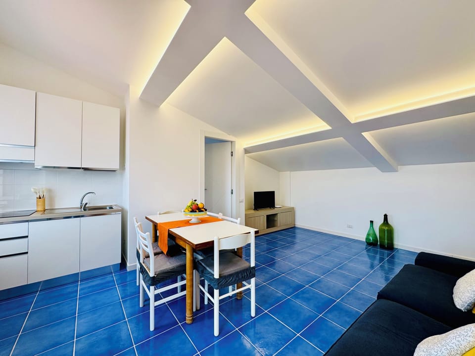 Panoramic Apartment, 3 Bedrooms, Sea View | Living area | 32-inch flat-screen TV with digital channels