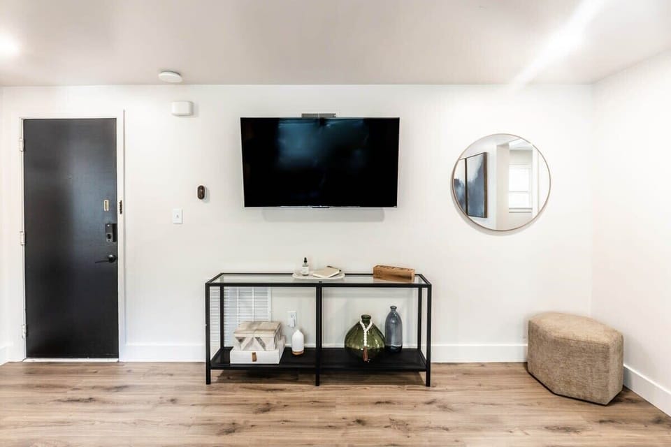 Watch your favorite show on the large smart TV.