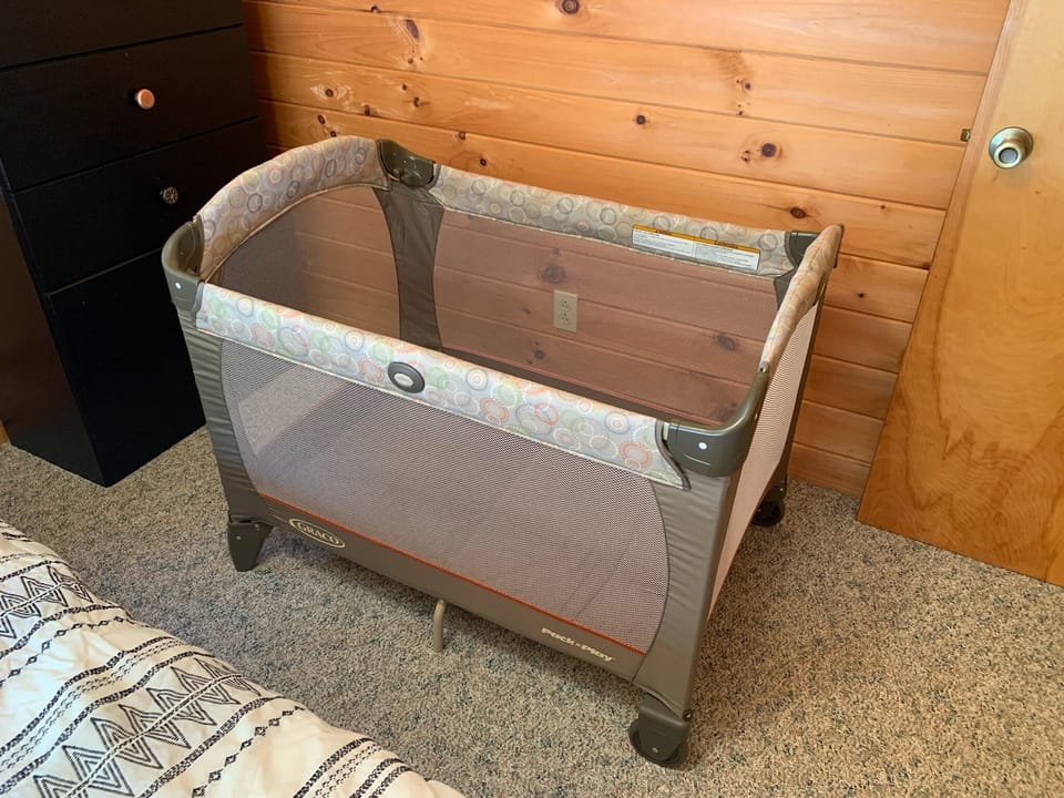 Pack and play always available at the cabin