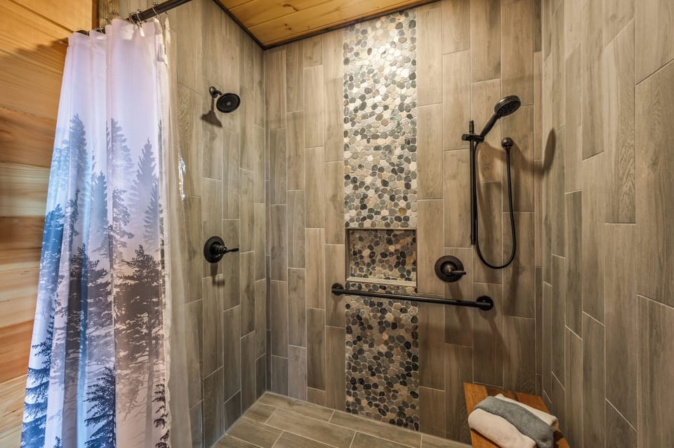 Master Bath Step Free Roll in Shower
