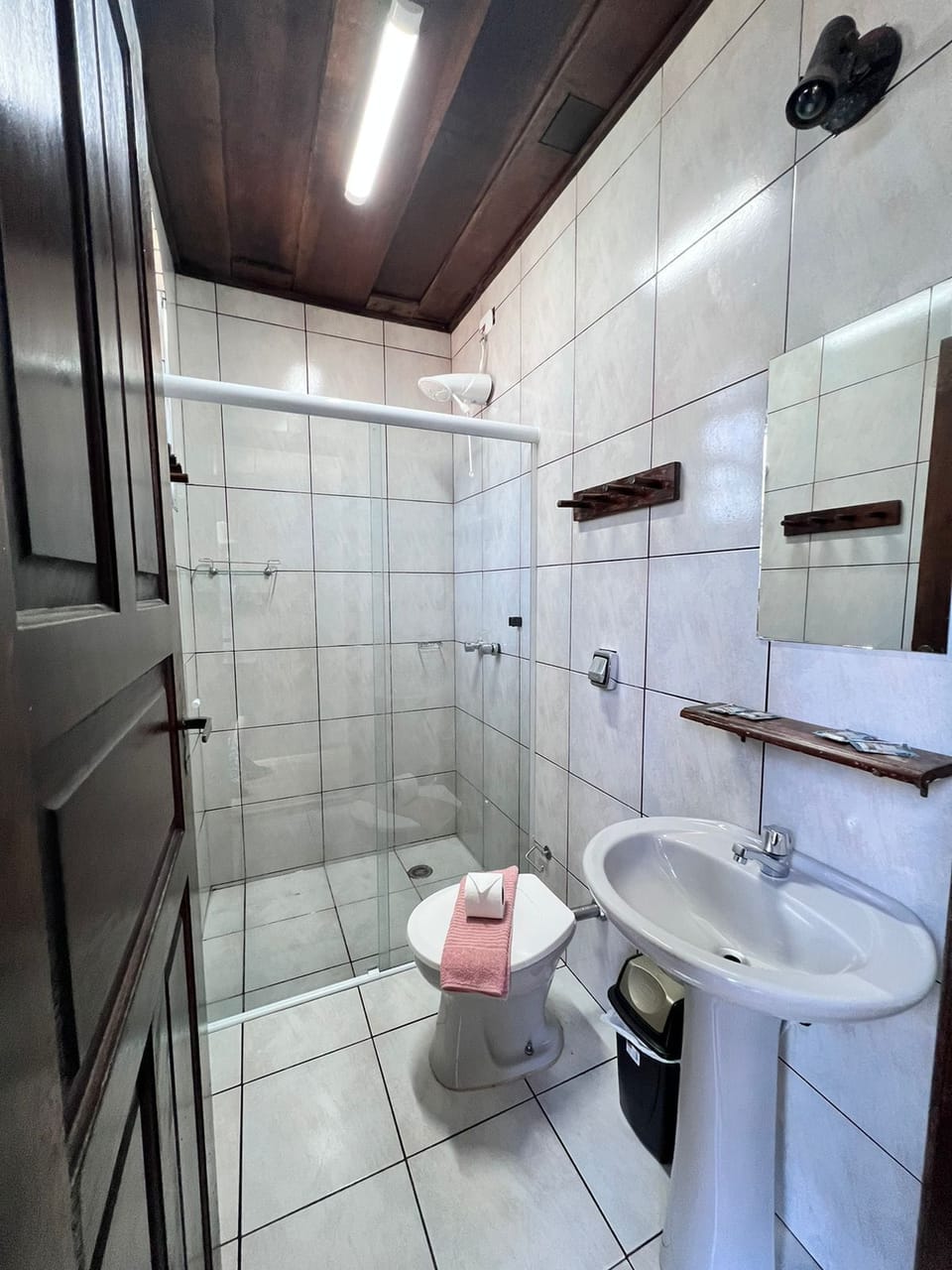 Standard Double Room | Bathroom | Shower, hair dryer, towels, soap