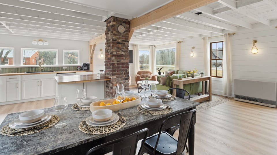 Dining room table in the common living area