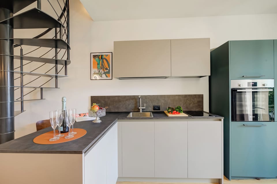 Family Apartment, Multiple Bedrooms (Al Mandorlo Family & Bike Friendly) | Private kitchen | Fridge, microwave, oven, stovetop
