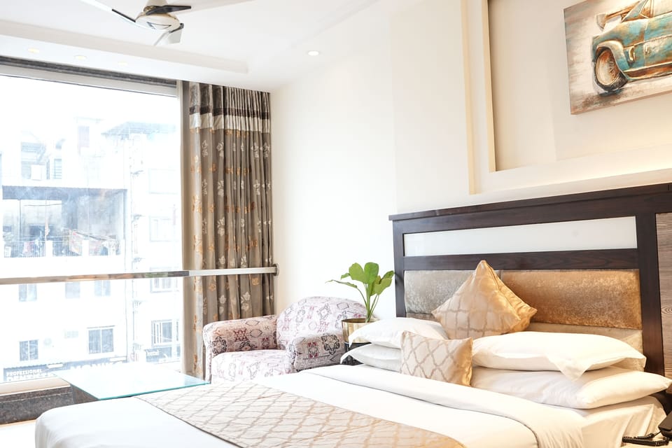 Family Studio Suite, City View | Frette Italian sheets, premium bedding, memory foam beds