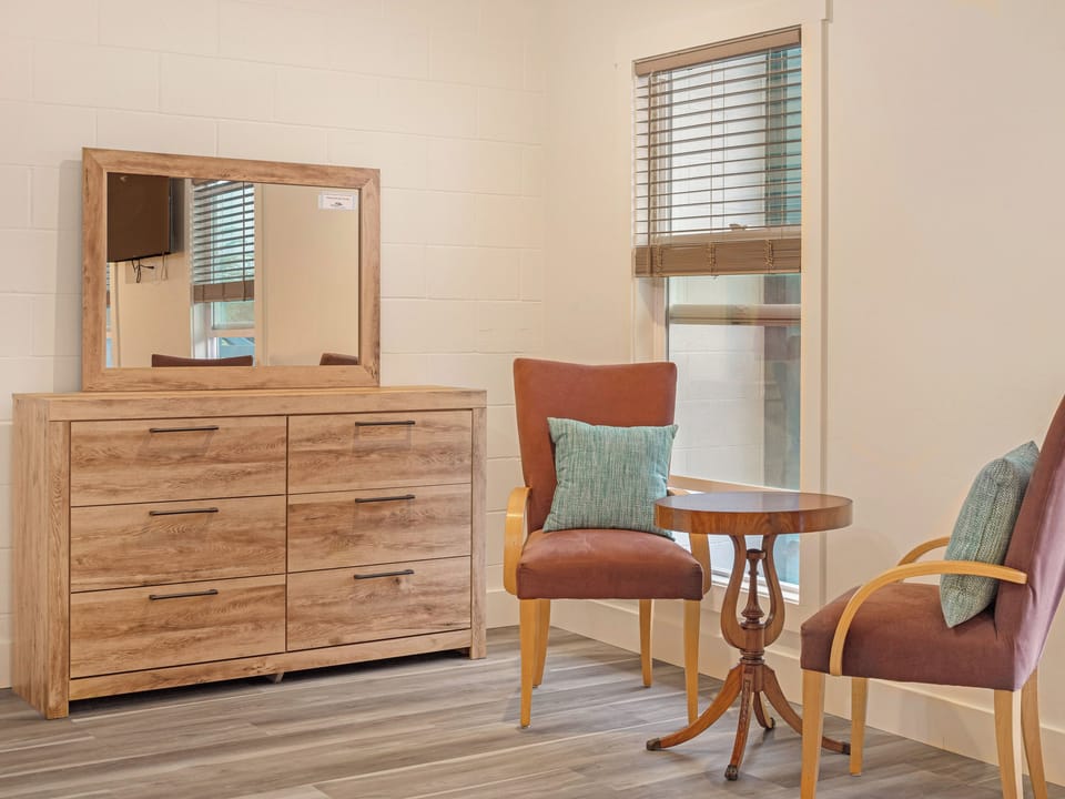 Bistro table and dresser drawer