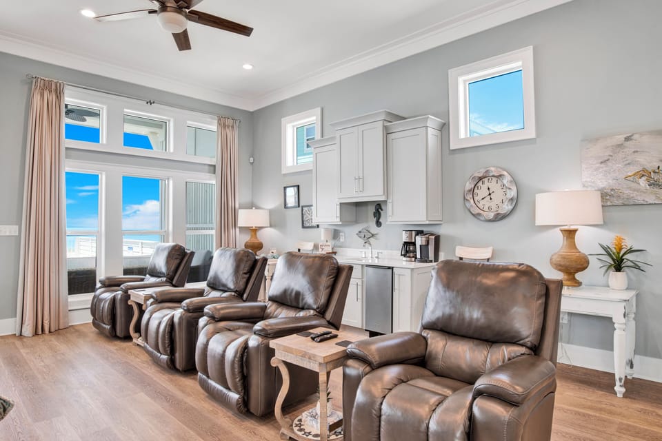 4 Recliners, perfect for lounging!