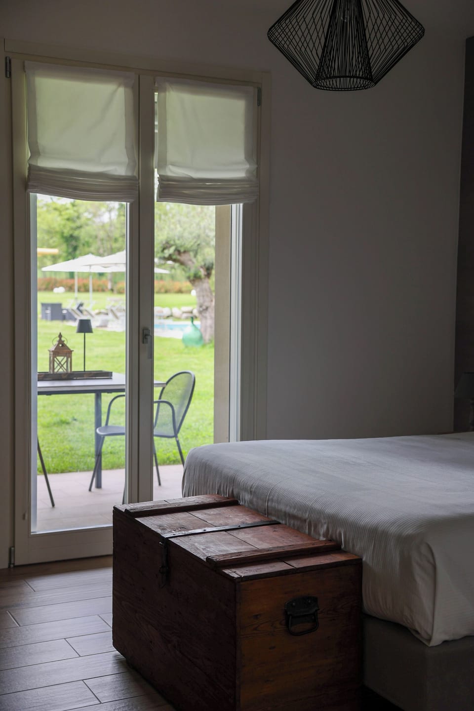 Deluxe Double Room, Pool View | Minibar, in-room safe, desk, laptop workspace