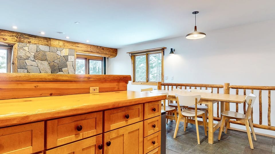 Indoors, Hardwood, Stained Wood, Dining Room, Dining Table