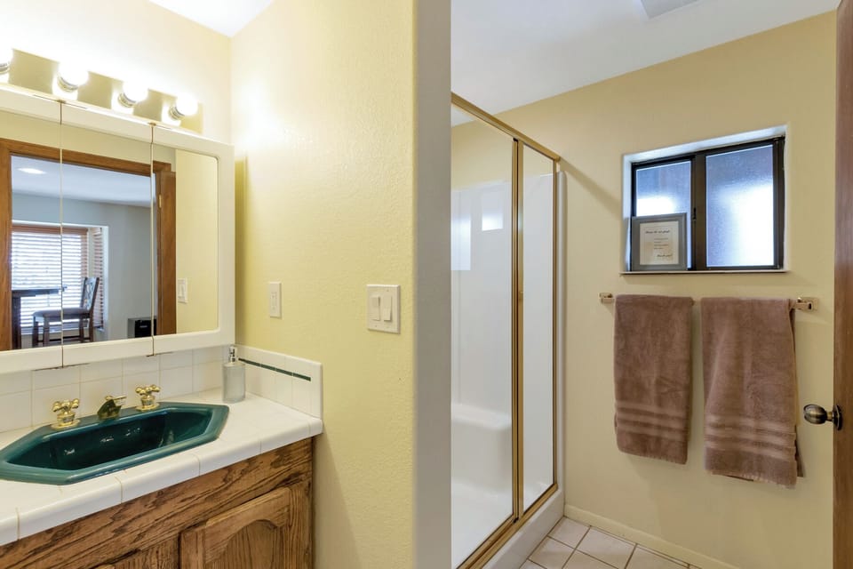Basement bathroom with shower