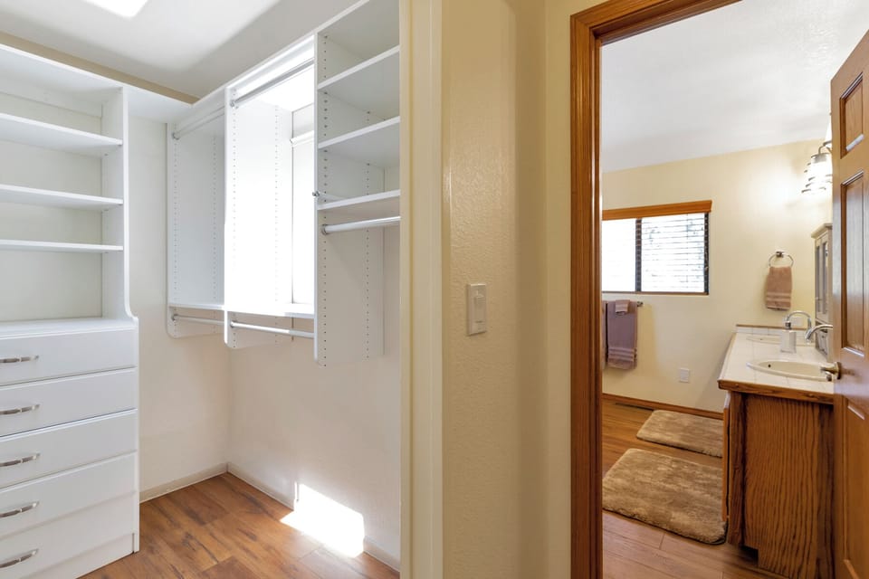 Master bedroom walk-in closet