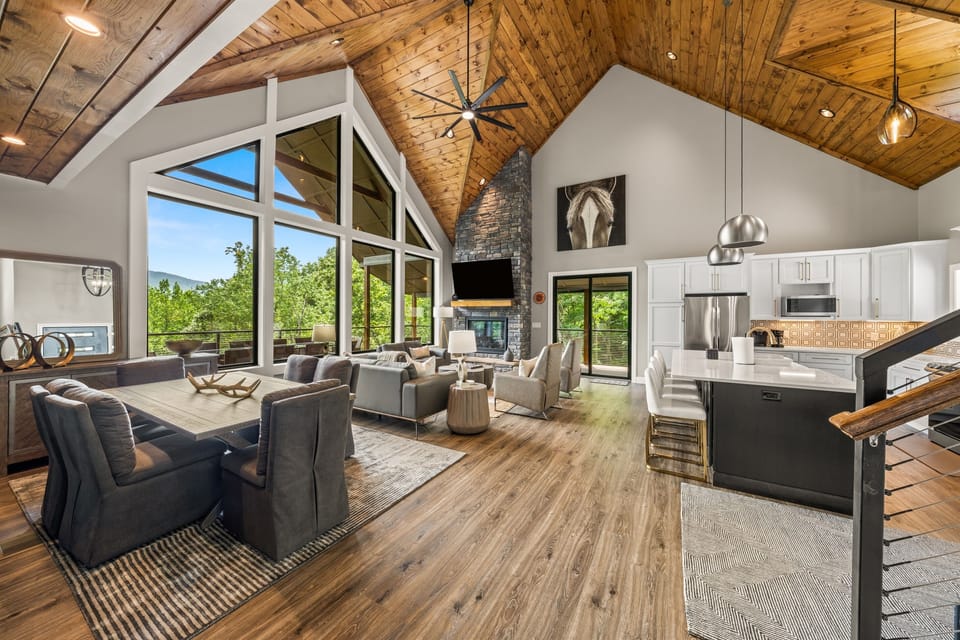 Open Living and Dining