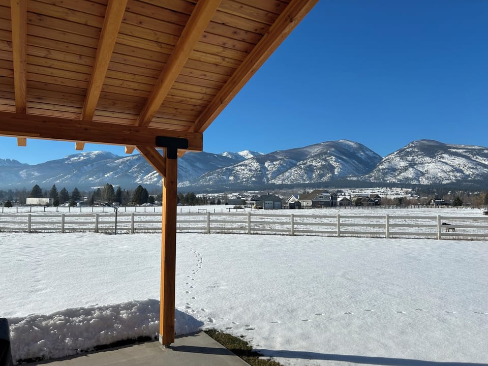 View of Bitterroots from back deck.