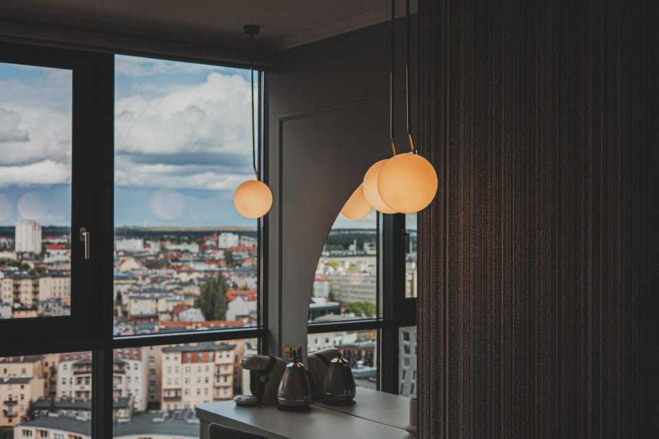 wonderful view of the city from the bedroom