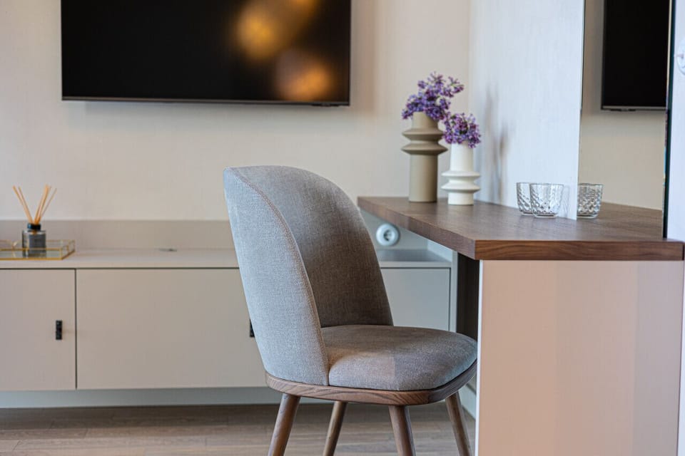 Remote work desk in the bedroom