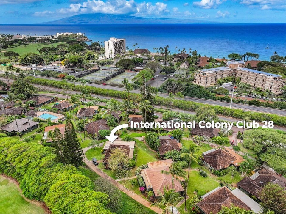 Breathtaking aerial view of the International Colony Club resort community