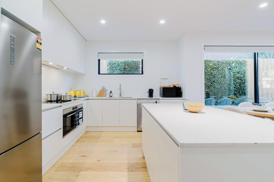 Open Fully Equipped Kitchen with Capsule Machine