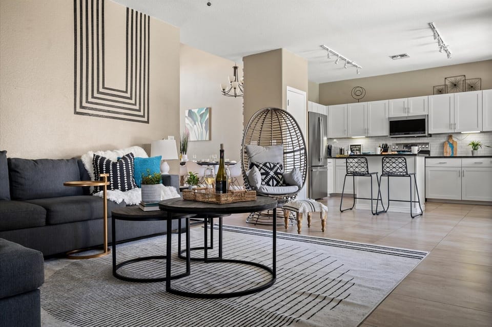 Welcome to our modernized bohemian vibes living room, where eclectic charm meets contemporary style for a truly inviting space