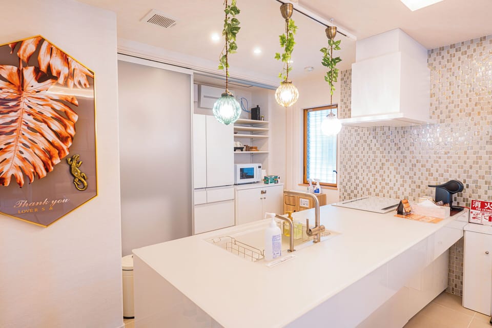 Premium Villa | Private kitchen | Full-size fridge, microwave, dishwasher, electric kettle