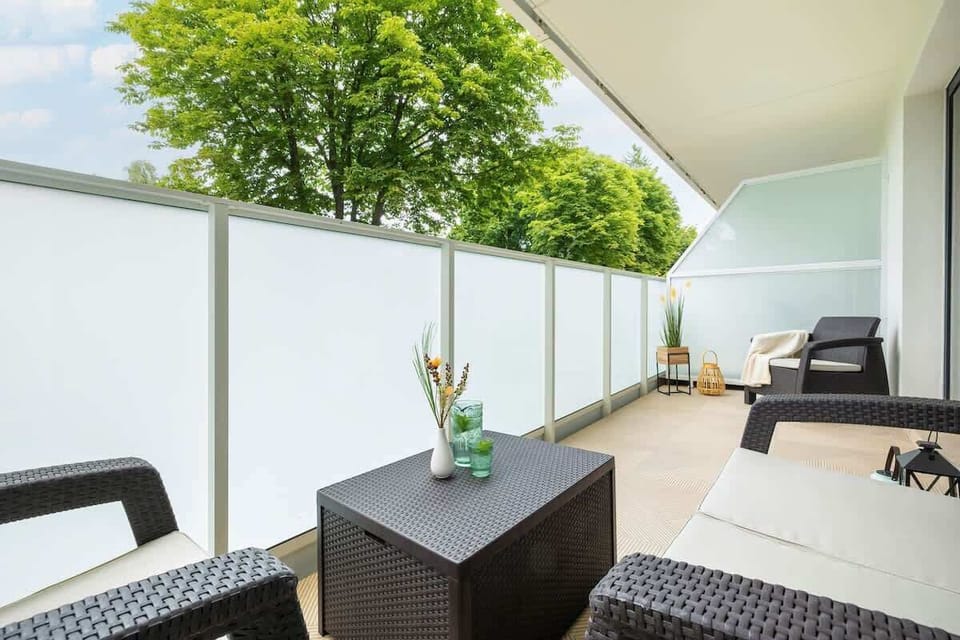 Private balcony is the perfect place to sip your morning coffee or relax.