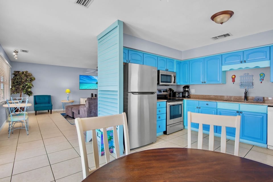 Bright kitchen with cooking essentials