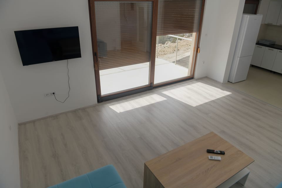 Flat-screen TV, video-game console