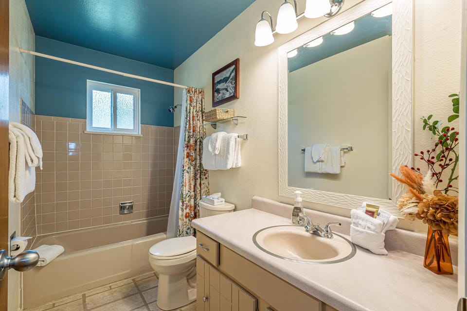 Beautiful bathroom w/ shower/tub combo!