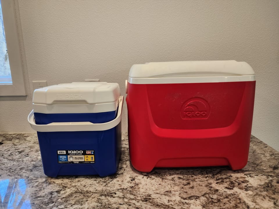 Ice chests are provided for guests to use in Yosemite.  