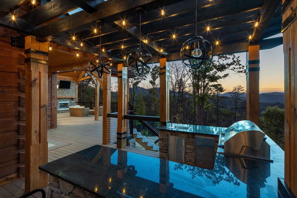 Our inviting outdoor spaces include an outdoor kitchen and outdoor gas fireplace. Cook, dine and relax under the stars!