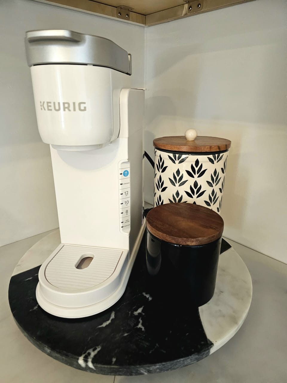 Keurig coffee maker for a quick morning cup.