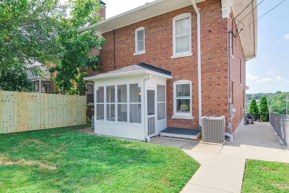 Sun porch and privacy fence