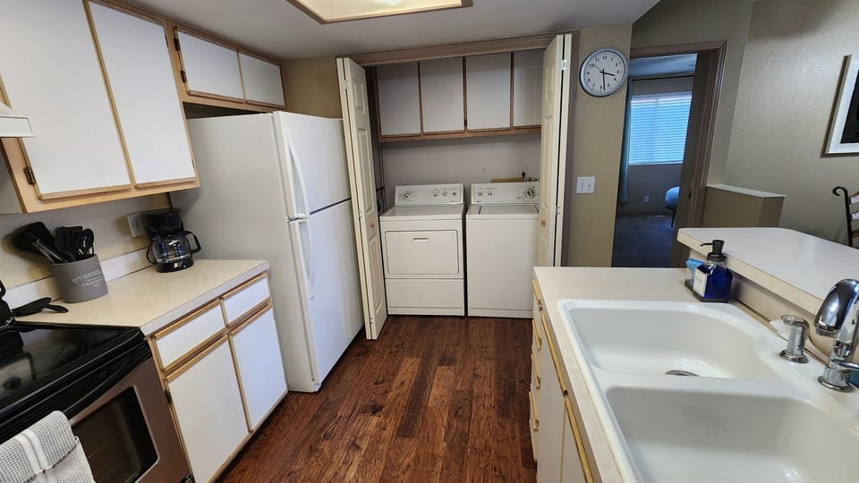 Washer And Dryer Right Off Of The Kitchen