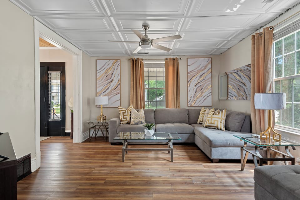Main Level Living Room-Modern elegance meets homey comfort.