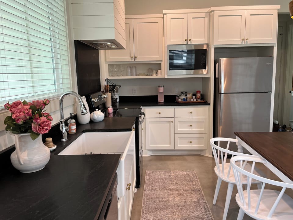 Fully supplied kitchen in the light and airy great room
