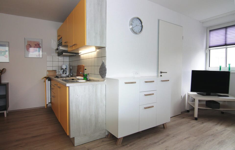 Apartment | Private kitchen | Electric kettle, toaster, highchair