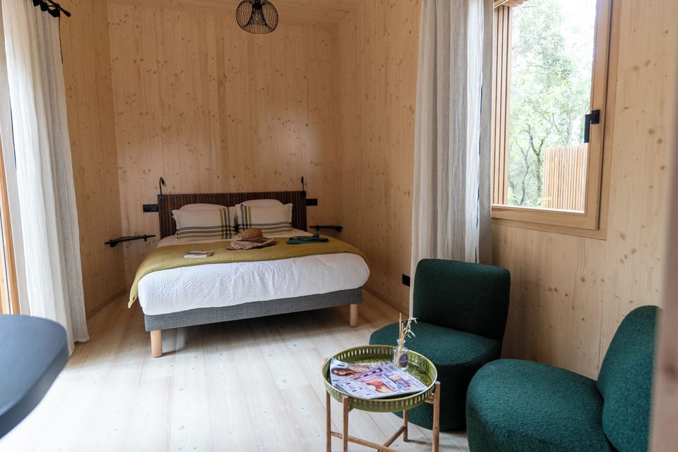 Premium bedding, Select Comfort beds, blackout drapes, soundproofing