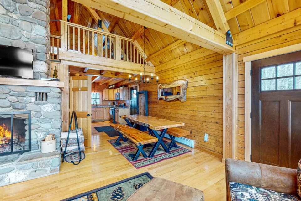 Large Rustic Sitting and Dining Area