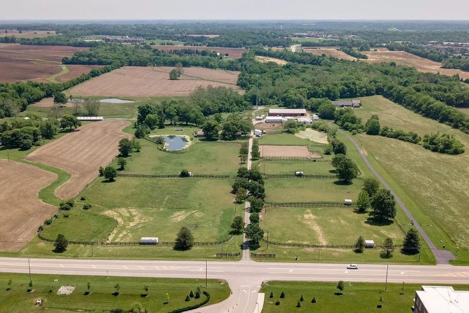 aerial view of the ranch
