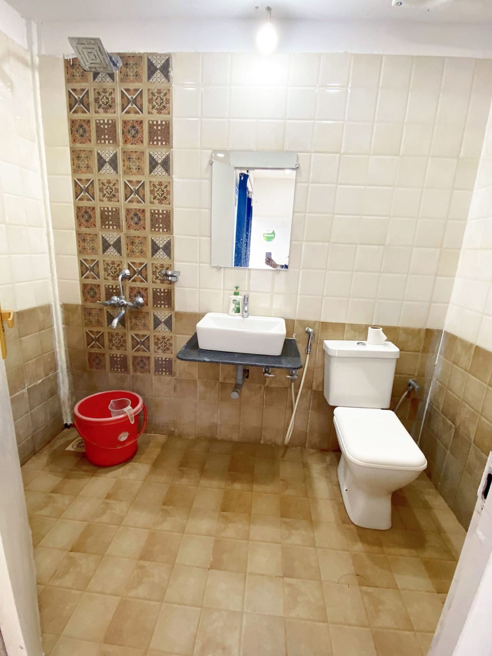 Shower, toilet paper