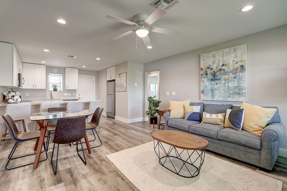 Living Room & Dining Area