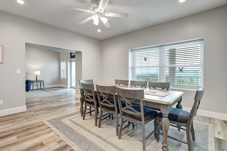 Dining room, Kitchen and Living room